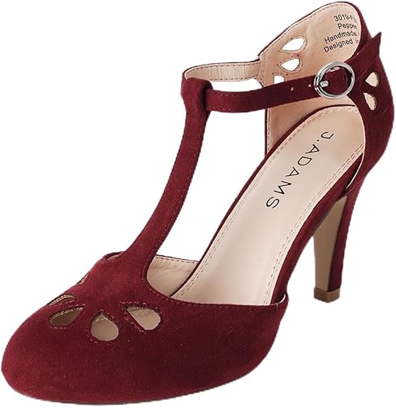 Zapatos estilo retro, con correa en T